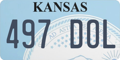 KS license plate 497DOL