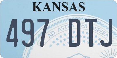 KS license plate 497DTJ