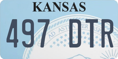 KS license plate 497DTR