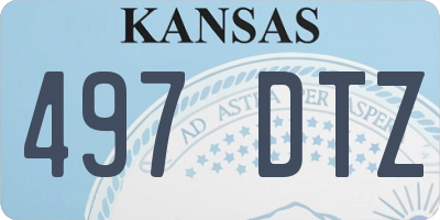 KS license plate 497DTZ