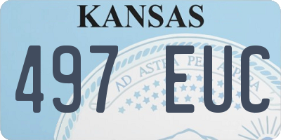 KS license plate 497EUC
