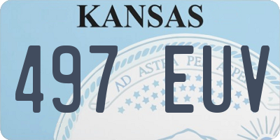 KS license plate 497EUV