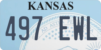 KS license plate 497EWL