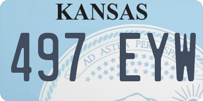 KS license plate 497EYW