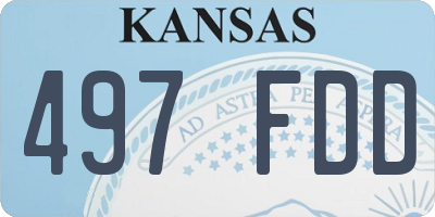 KS license plate 497FDD