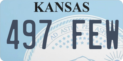 KS license plate 497FEW