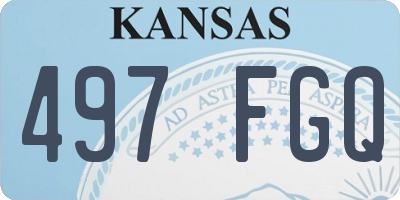 KS license plate 497FGQ