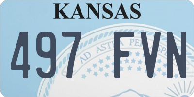 KS license plate 497FVN
