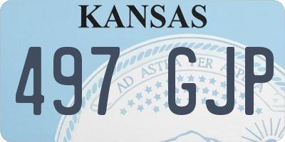KS license plate 497GJP