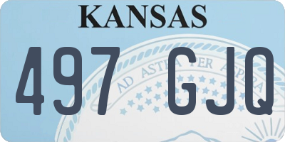 KS license plate 497GJQ