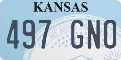 KS license plate 497GNO