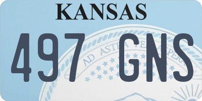 KS license plate 497GNS