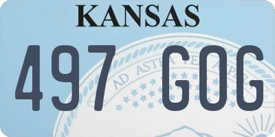 KS license plate 497GOG