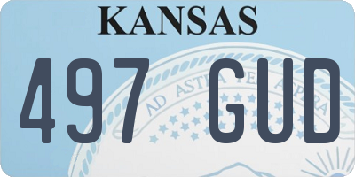 KS license plate 497GUD