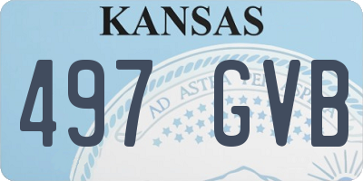 KS license plate 497GVB