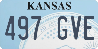 KS license plate 497GVE