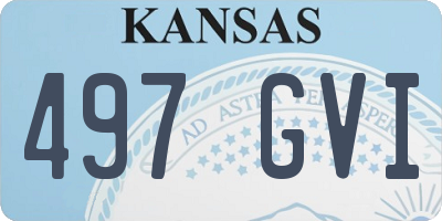 KS license plate 497GVI