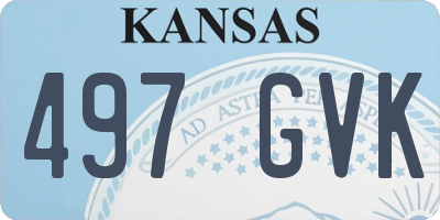 KS license plate 497GVK