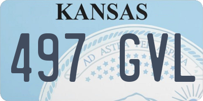 KS license plate 497GVL