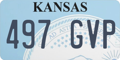 KS license plate 497GVP