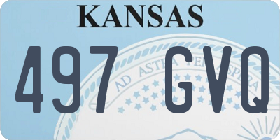 KS license plate 497GVQ