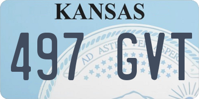 KS license plate 497GVT