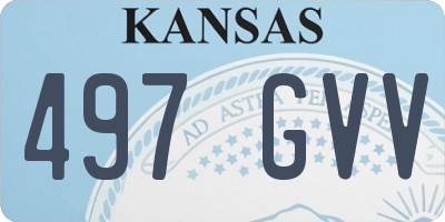 KS license plate 497GVV