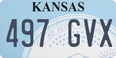 KS license plate 497GVX