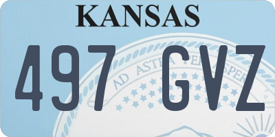KS license plate 497GVZ