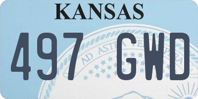 KS license plate 497GWD