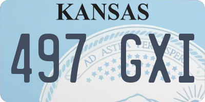 KS license plate 497GXI