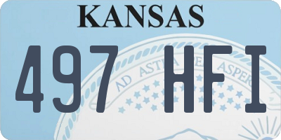 KS license plate 497HFI