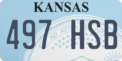 KS license plate 497HSB