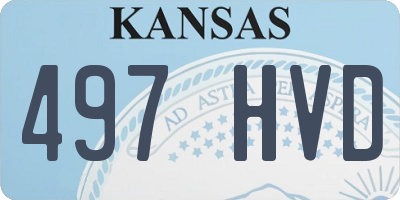 KS license plate 497HVD