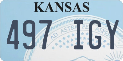 KS license plate 497IGY