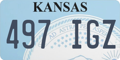 KS license plate 497IGZ
