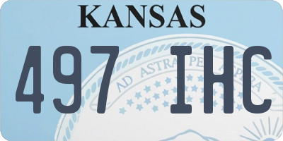 KS license plate 497IHC