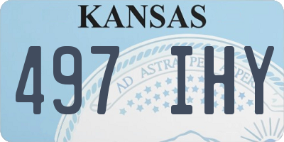 KS license plate 497IHY