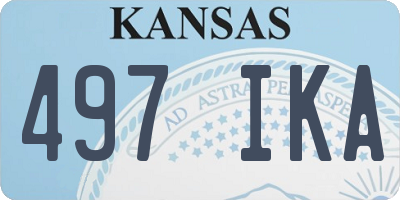 KS license plate 497IKA