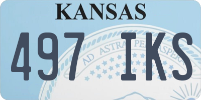 KS license plate 497IKS