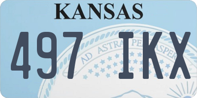 KS license plate 497IKX