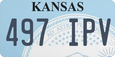 KS license plate 497IPV