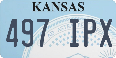 KS license plate 497IPX