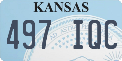 KS license plate 497IQC