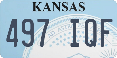 KS license plate 497IQF