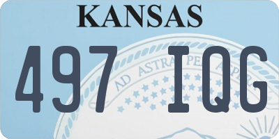 KS license plate 497IQG