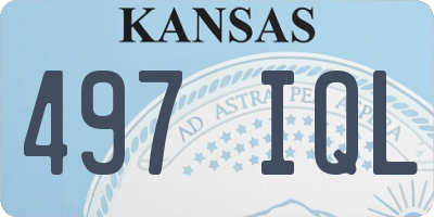 KS license plate 497IQL