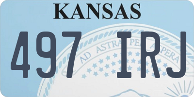 KS license plate 497IRJ