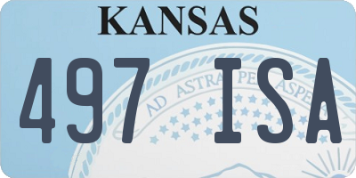 KS license plate 497ISA