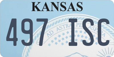 KS license plate 497ISC